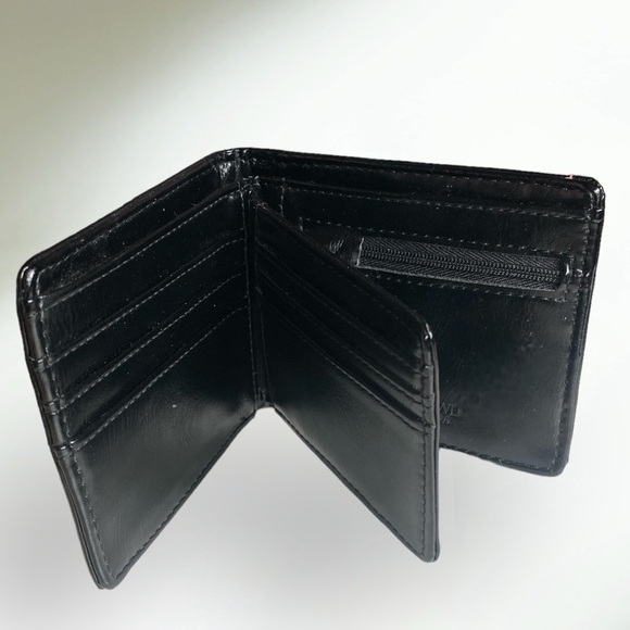 SHAG WEAR Electric Guitars Tri-Fold Wallet Gothic Vegan Leather 4.5 x 3 1/4 - Picture 2 of 8